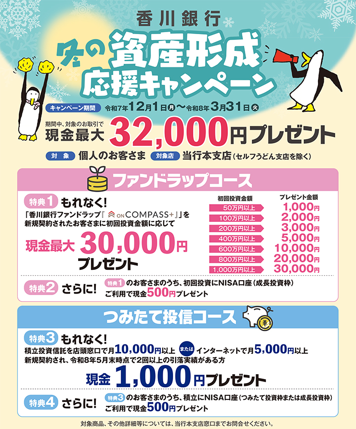 香川銀行冬の資産形成応援キャンペーン